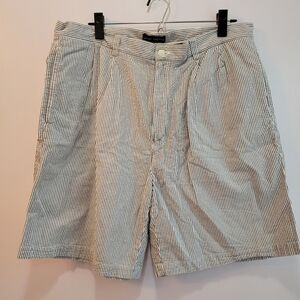 Vintage Grant Thomas Seer Sucker Classic Blue / White Shorts Size 38